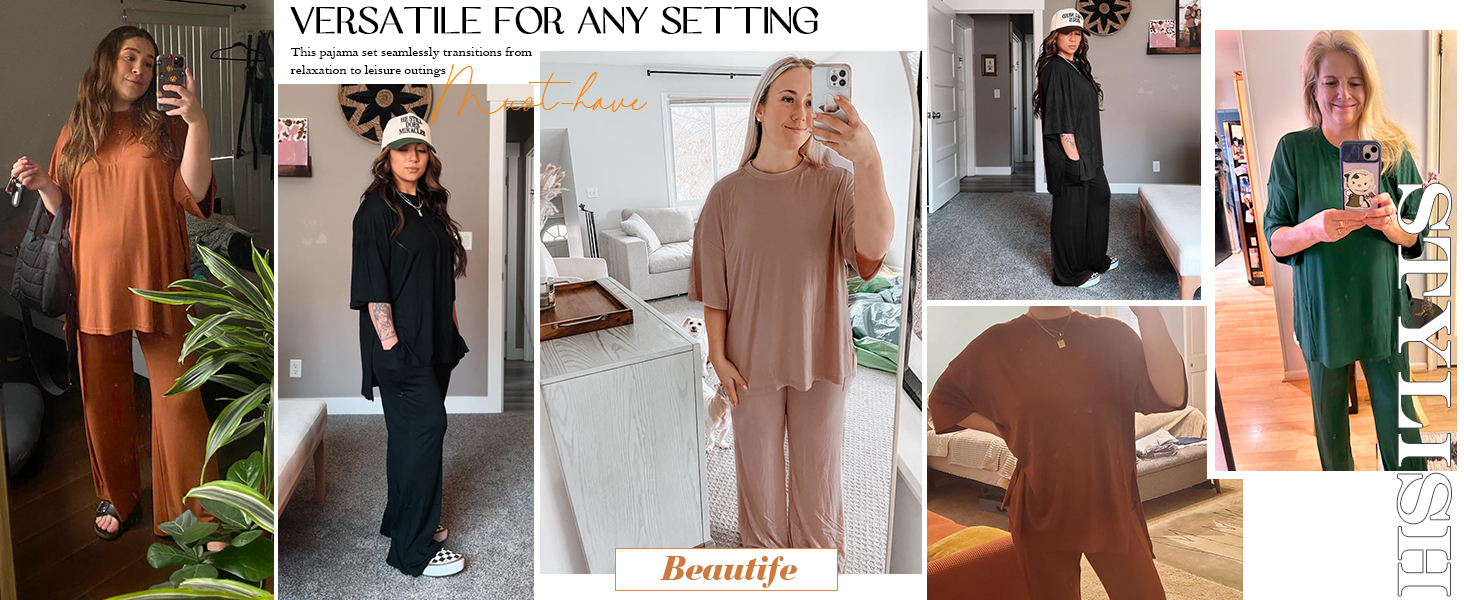plus size womens 2 piece outfits sleepwear