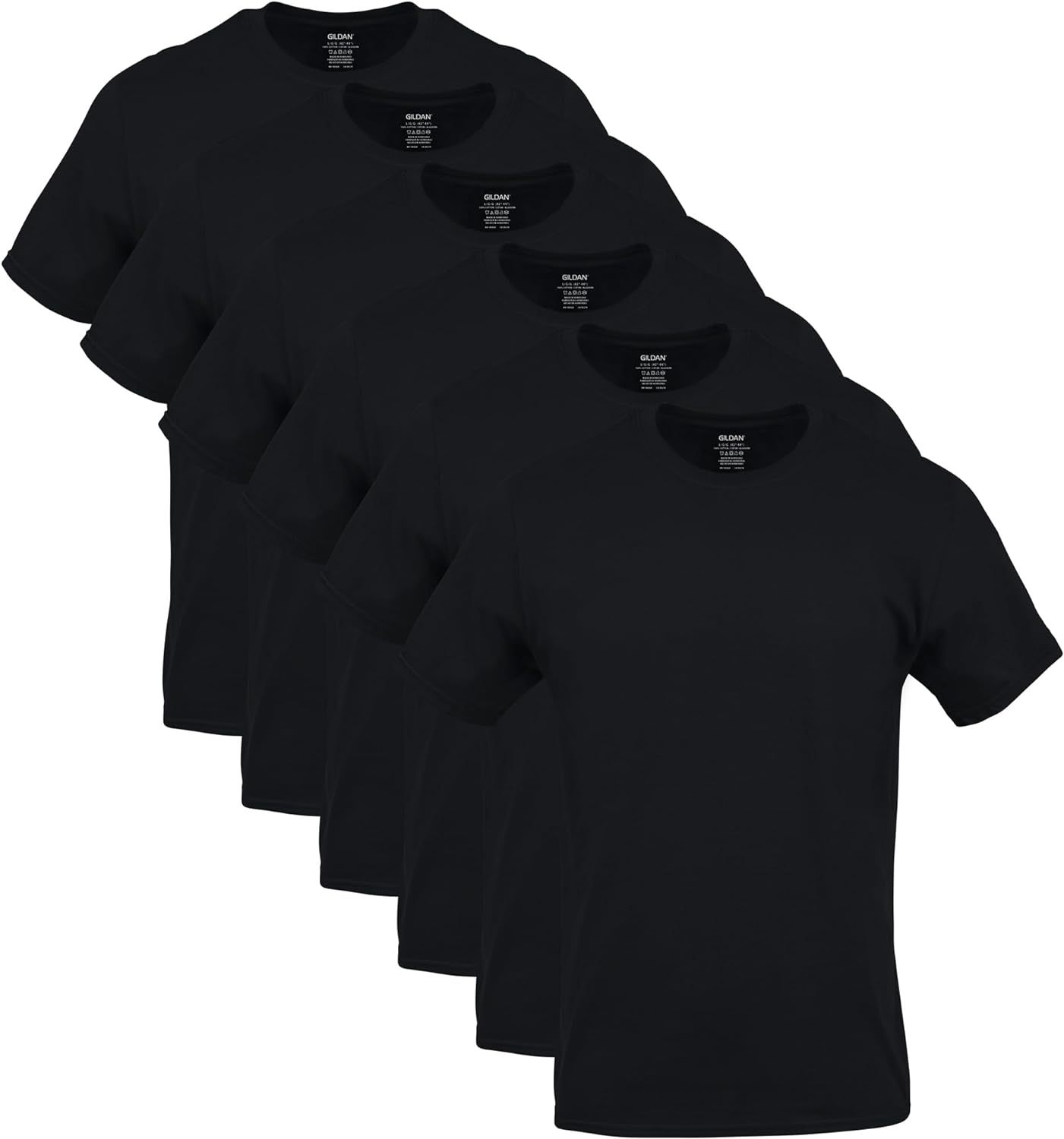 Classic Men's T-Shirt - New Heavyweight Short Sleeve Crew Neck Solid Men's T-Shirt Moisture Wicking, Tag Free, Also Available in Plus and Extra Long Sizes