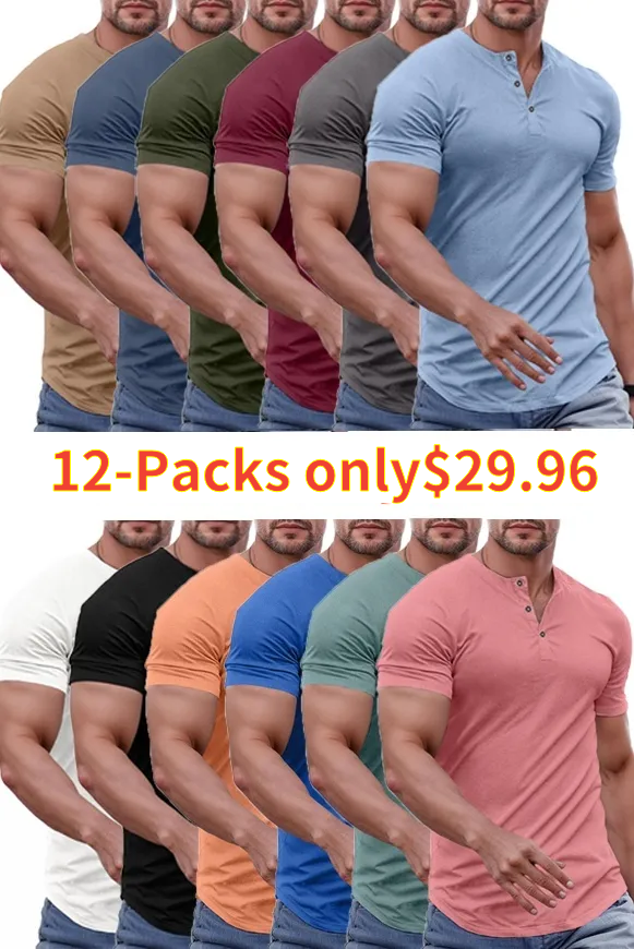 Men's simple and fitted stand-collar harem shirt