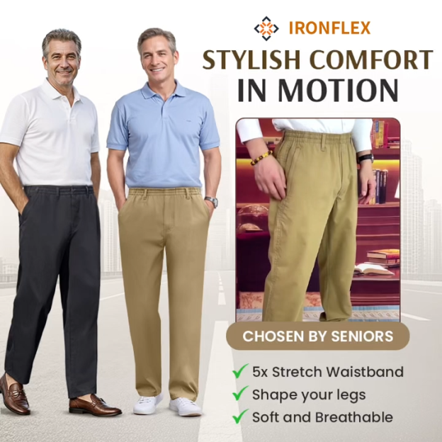 IRONFLEX - Flex Fit Zipper-Pocket Durable Pants