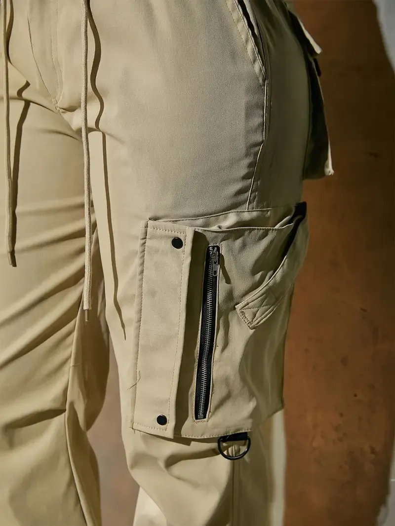 Women’s cotton cargo pants with multiple practical pockets.