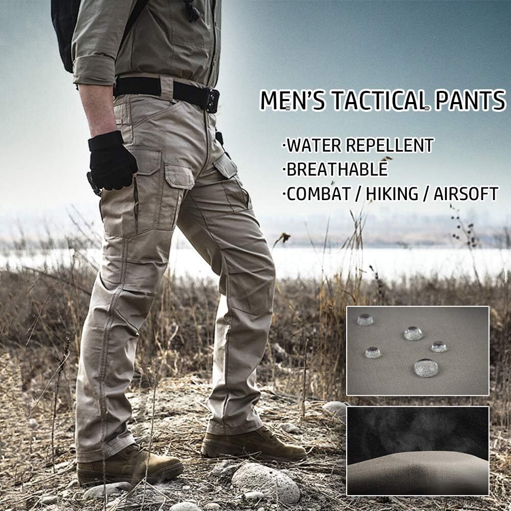 (7 Pants)  Men's Outdoor Tactical Pants Rip Stop Lightweight Waterproof Military Combat