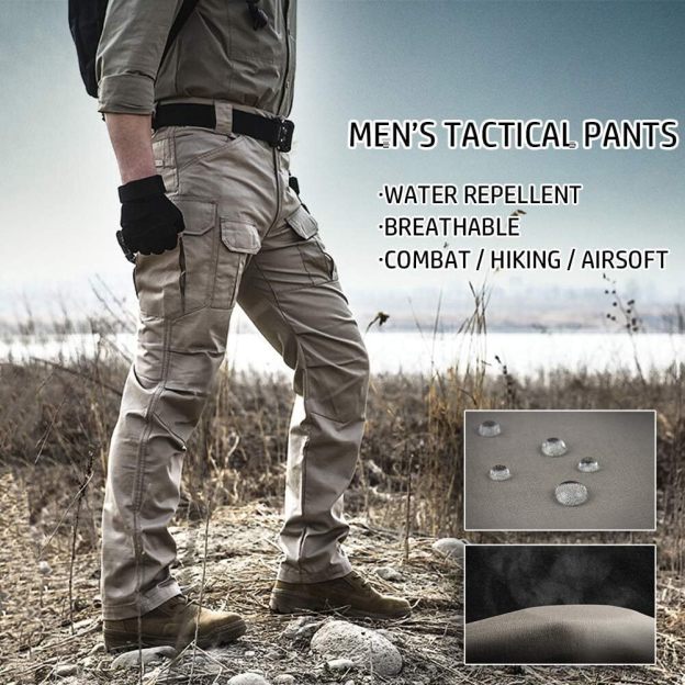 (7 Pants)  Men's Outdoor Tactical Pants Rip Stop Lightweight Waterproof Military Combat