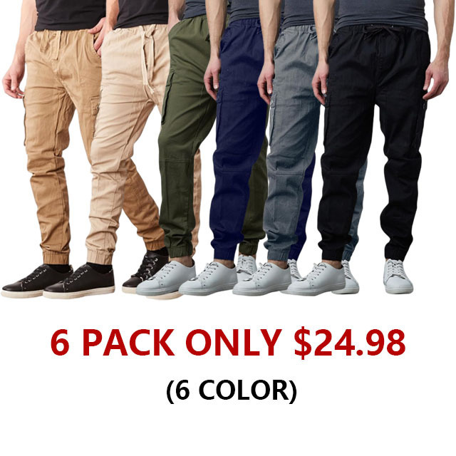 Last Day Promotion🔥3-Pack Men's Cotton Flex Stretch Cargo CombatJogge