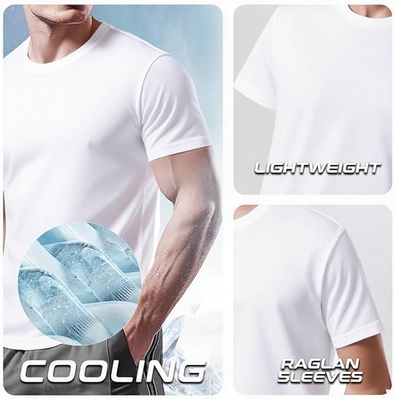 Classic Men's T-Shirt - New Heavyweight Short Sleeve Crew Neck Solid Men's T-Shirt Moisture Wicking, Tag Free, Also Available in Plus and Extra Long Sizes
