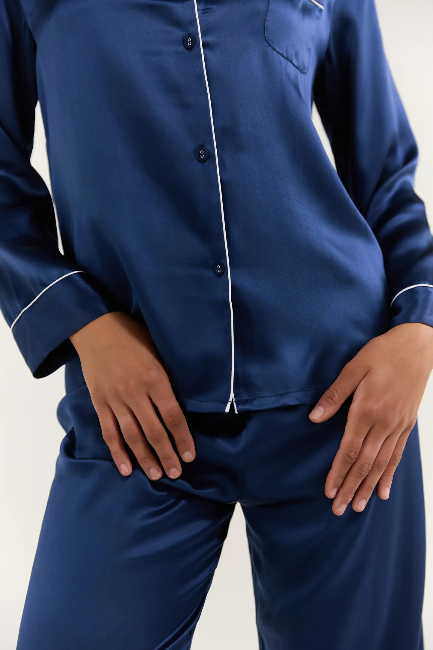 Women’s Long-Sleeve & Pants Silk Pajama