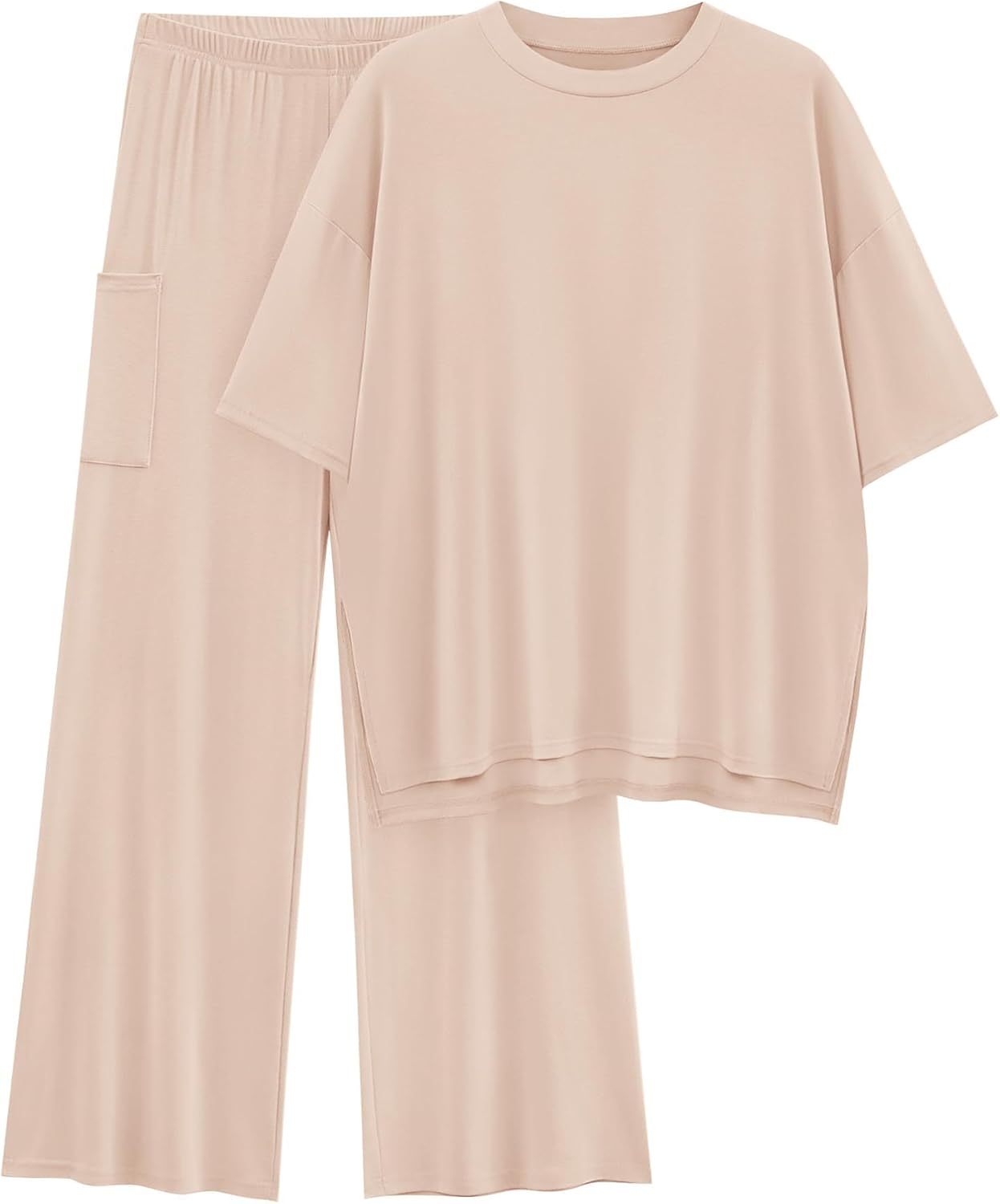 🔥 Flash Sale | Women's Comfy & Loose Two-Piece Set (Short-Sleeve Top + Pants)