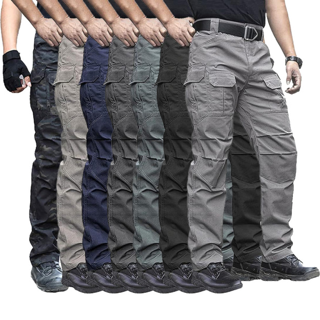(7 Pants)  Men's Outdoor Tactical Pants Rip Stop Lightweight Waterproof Military Combat