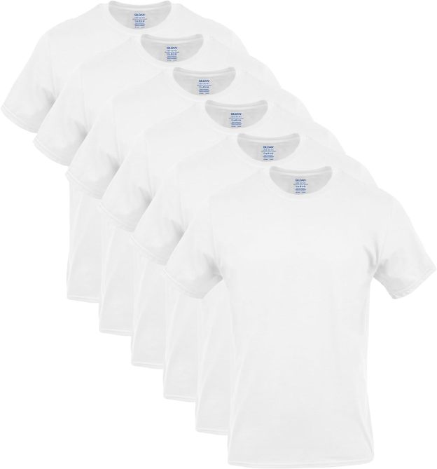 Classic Men's T-Shirt - New Heavyweight Short Sleeve Crew Neck Solid Men's T-Shirt Moisture Wicking, Tag Free, Also Available in Plus and Extra Long Sizes
