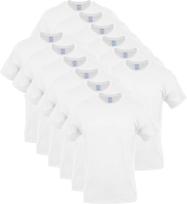 Classic Men's T-Shirt - New Heavyweight Short Sleeve Crew Neck Solid Men's T-Shirt Moisture Wicking, Tag Free, Also Available in Plus and Extra Long Sizes