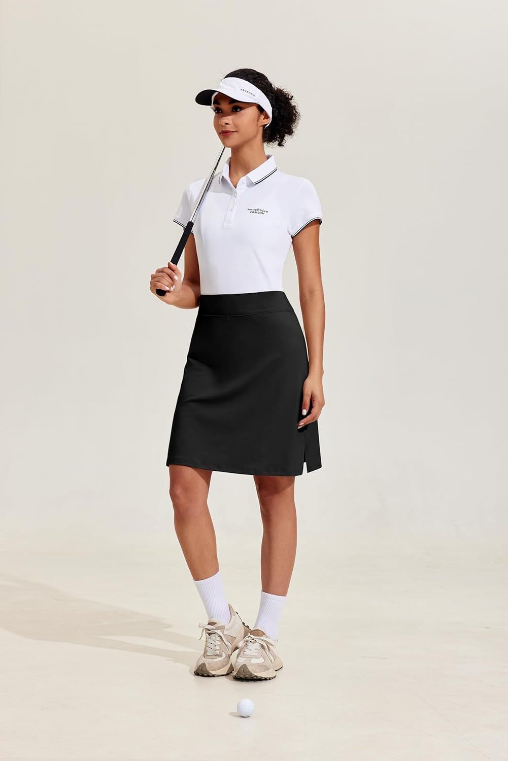 Women’s 20"-Inch Knee-Length Athletic Skirt with Pockets