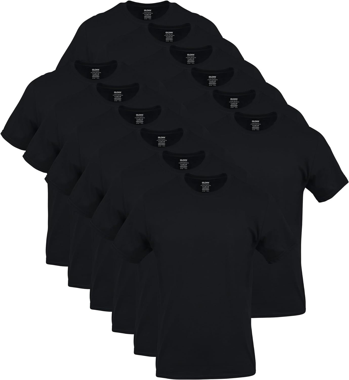 Classic Men's T-Shirt - New Heavyweight Short Sleeve Crew Neck Solid Men's T-Shirt Moisture Wicking, Tag Free, Also Available in Plus and Extra Long Sizes