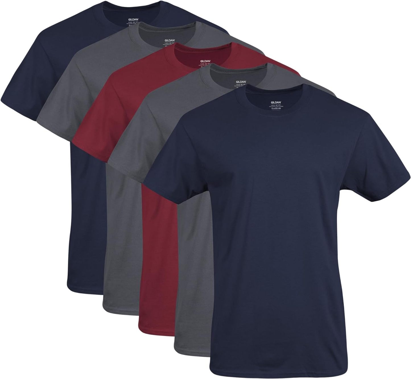 Classic Men's T-Shirt - New Heavyweight Short Sleeve Crew Neck Solid Men's T-Shirt Moisture Wicking, Tag Free, Also Available in Plus and Extra Long Sizes