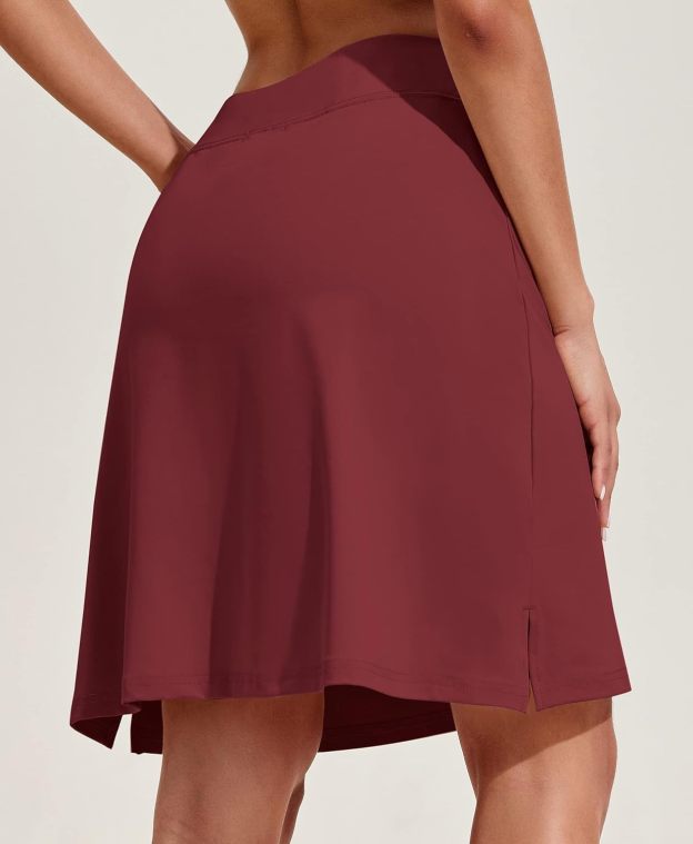 Women’s 20"-Inch Knee-Length Athletic Skirt with Pockets