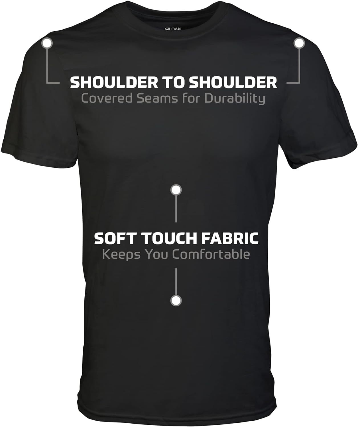Classic Men's T-Shirt - New Heavyweight Short Sleeve Crew Neck Solid Men's T-Shirt Moisture Wicking, Tag Free, Also Available in Plus and Extra Long Sizes