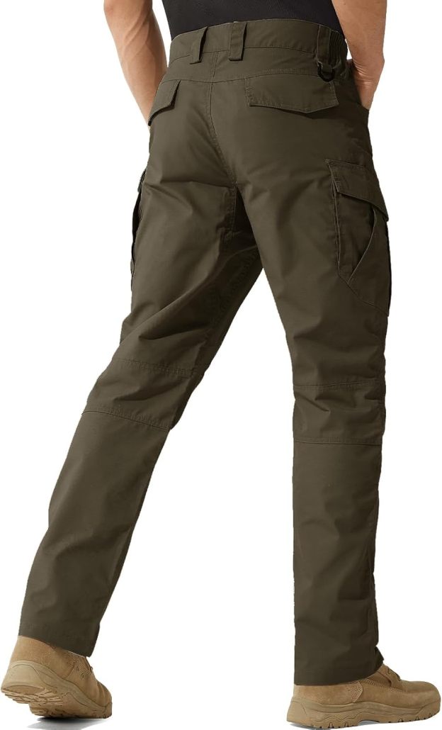 FREE SOLDIER Men's Tactical Pants Water Resistant Ripstop Cargo Work Lightweight EDC Hiking Pants with Multi Pockets