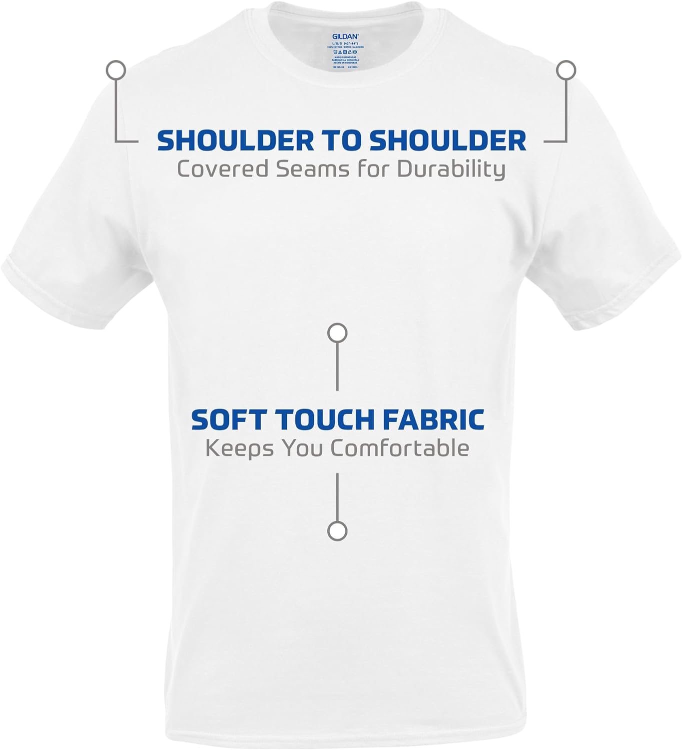 Classic Men's T-Shirt - New Heavyweight Short Sleeve Crew Neck Solid Men's T-Shirt Moisture Wicking, Tag Free, Also Available in Plus and Extra Long Sizes
