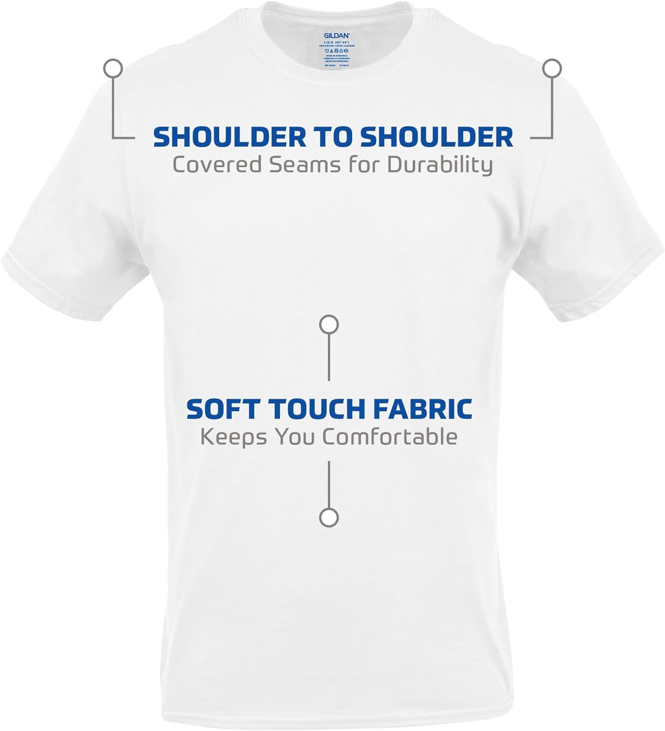 Classic Men's T-Shirt - New Heavyweight Short Sleeve Crew Neck Solid Men's T-Shirt Moisture Wicking, Tag Free, Also Available in Plus and Extra Long Sizes