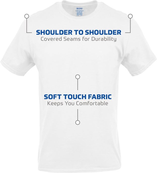 Classic Men's T-Shirt - New Heavyweight Short Sleeve Crew Neck Solid Men's T-Shirt Moisture Wicking, Tag Free, Also Available in Plus and Extra Long Sizes