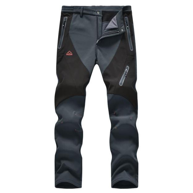 Men's All-Weather Insulated Cargo Pants - Waterproof Winter Snow Trousers with Fleece Lining