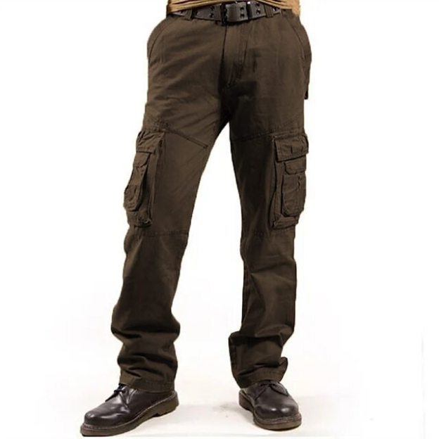 6-parks Men's Cargo Pants Cargo Trousers Hiking Pants Pocket Plain Comfort Breathable Outdoor Daily Going out 100% Cotton Fashion