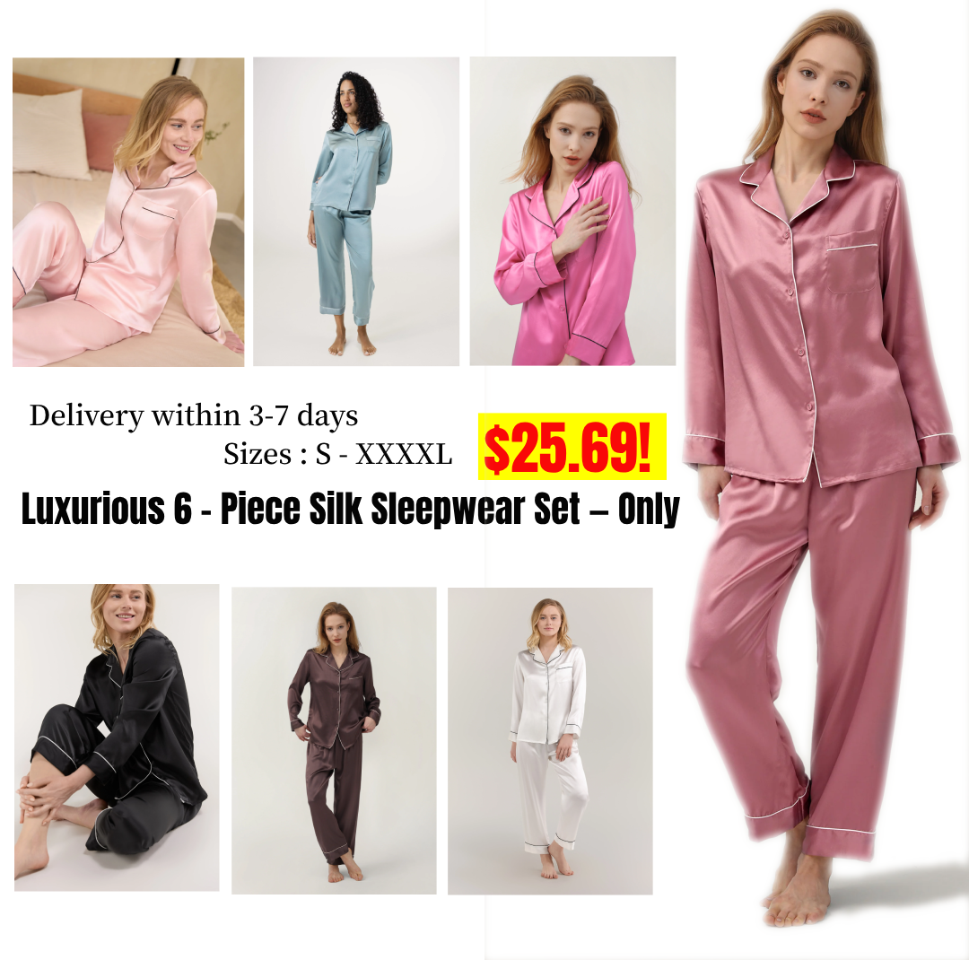Women’s Long-Sleeve & Pants Silk Pajama