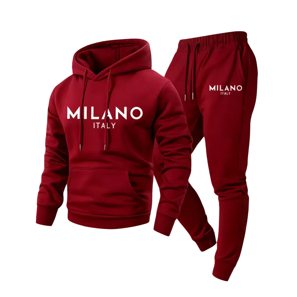 Men's Milano Printed Hoodie and Drawstring Sweatpants Set