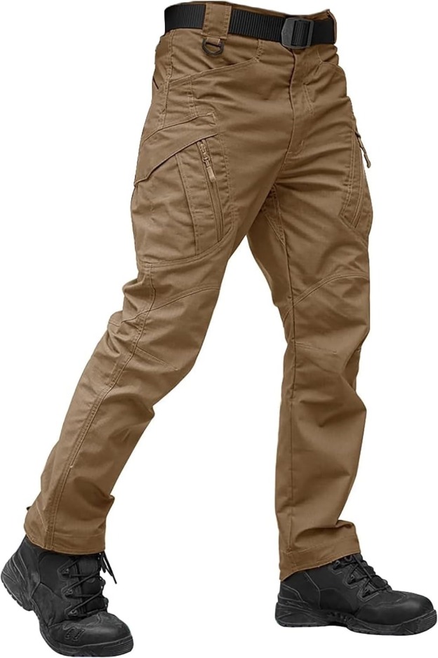 Men's Tactical Pants with 9 Pockets Rip-Stop Lightweight Work Hiking Pants FallFreshness