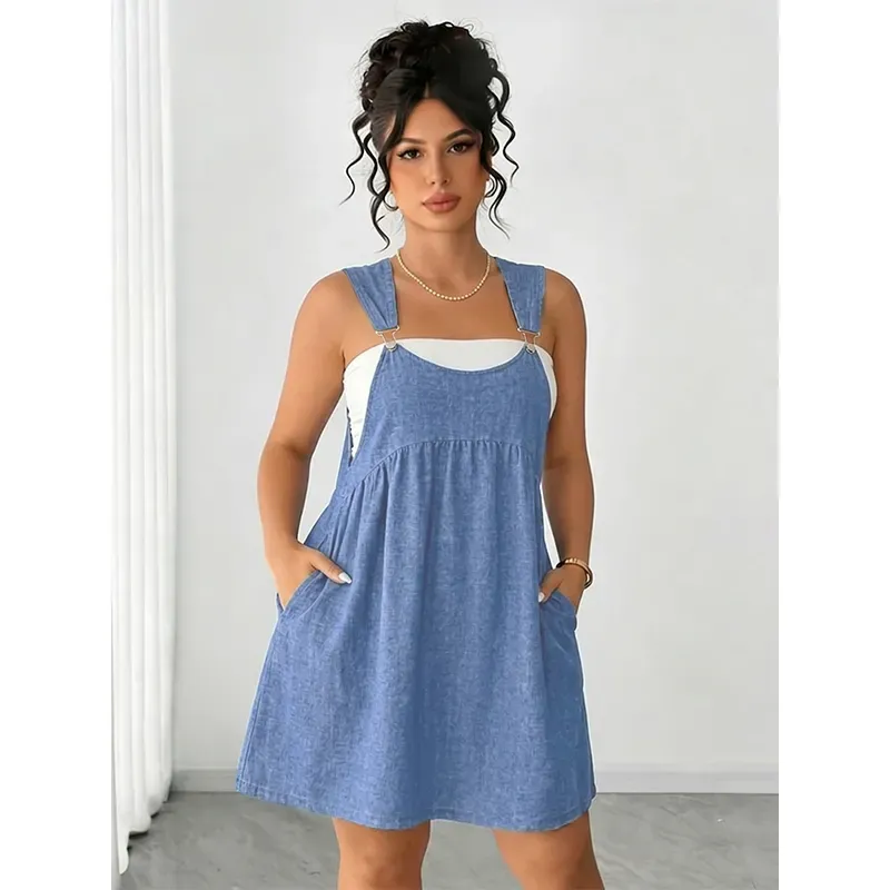 📢📢90% OFF !! ⏰Women's Casual Overall Pinafore Dress