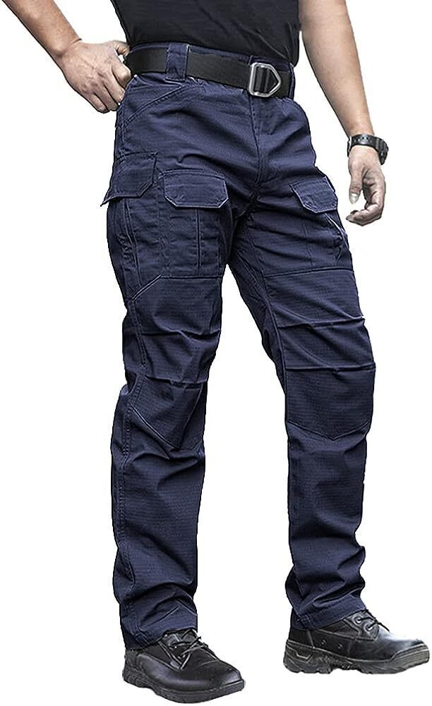(7 Pants)  Men's Outdoor Tactical Pants Rip Stop Lightweight Waterproof Military Combat