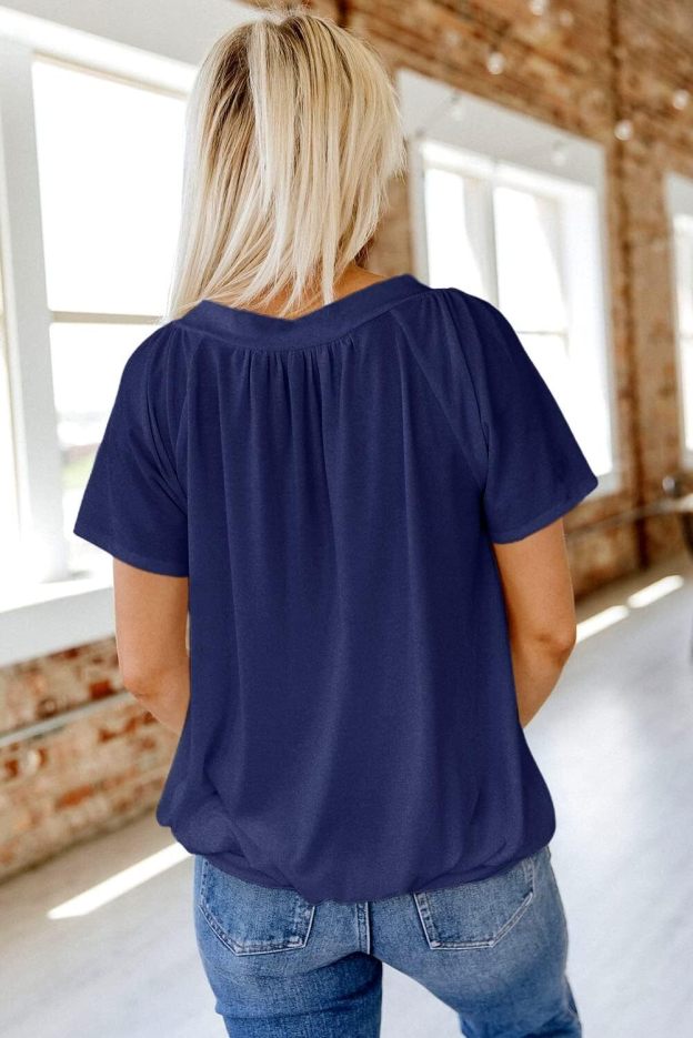 🔥Last day promotion🔥Women's Casual Summer T Shirts Short Sleeve V Neck Tops Tshirts