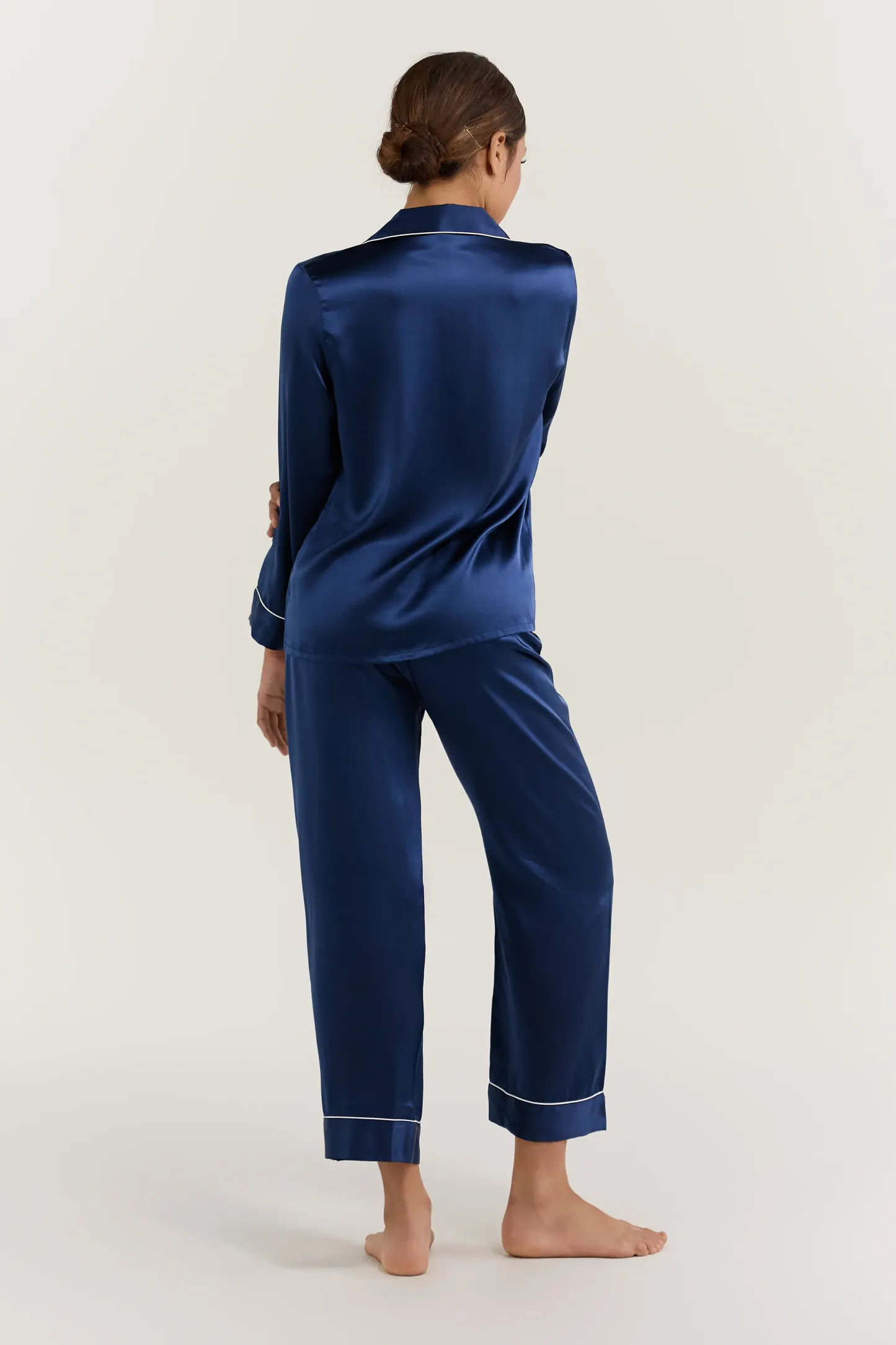 Women’s Long-Sleeve & Pants Silk Pajama