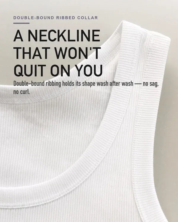 Men's Wide Strap Ribbed Tank Top