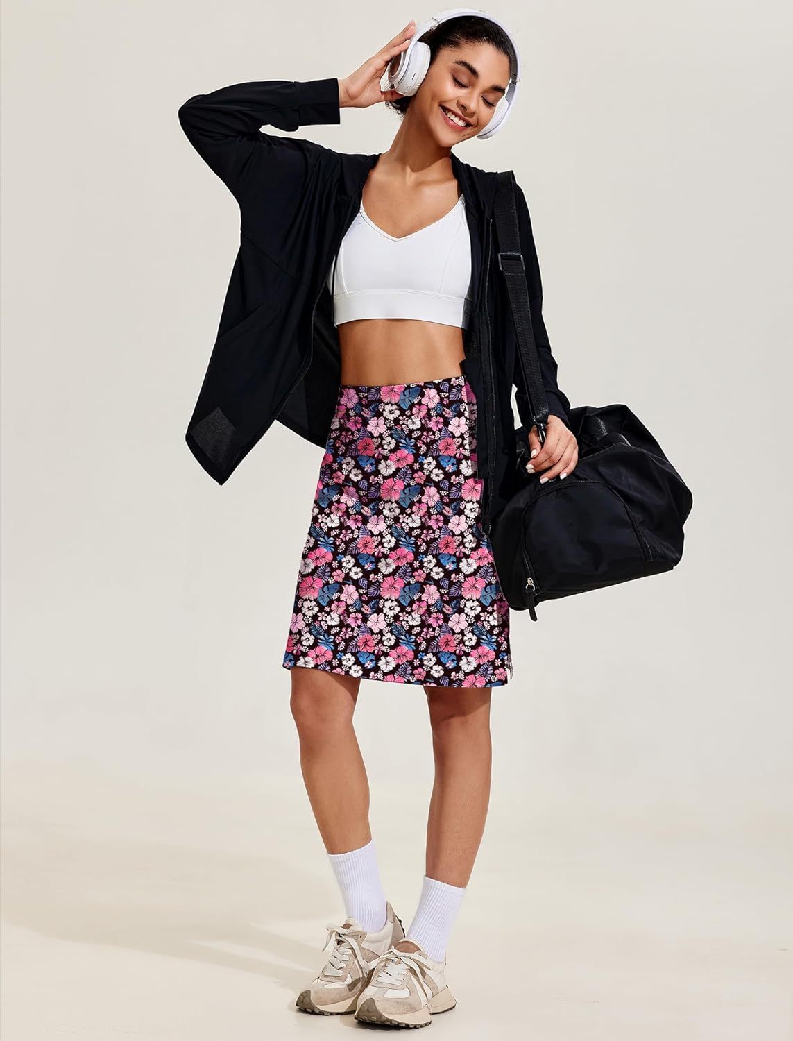Women’s 20"-Inch Knee-Length Athletic Skirt with Pockets
