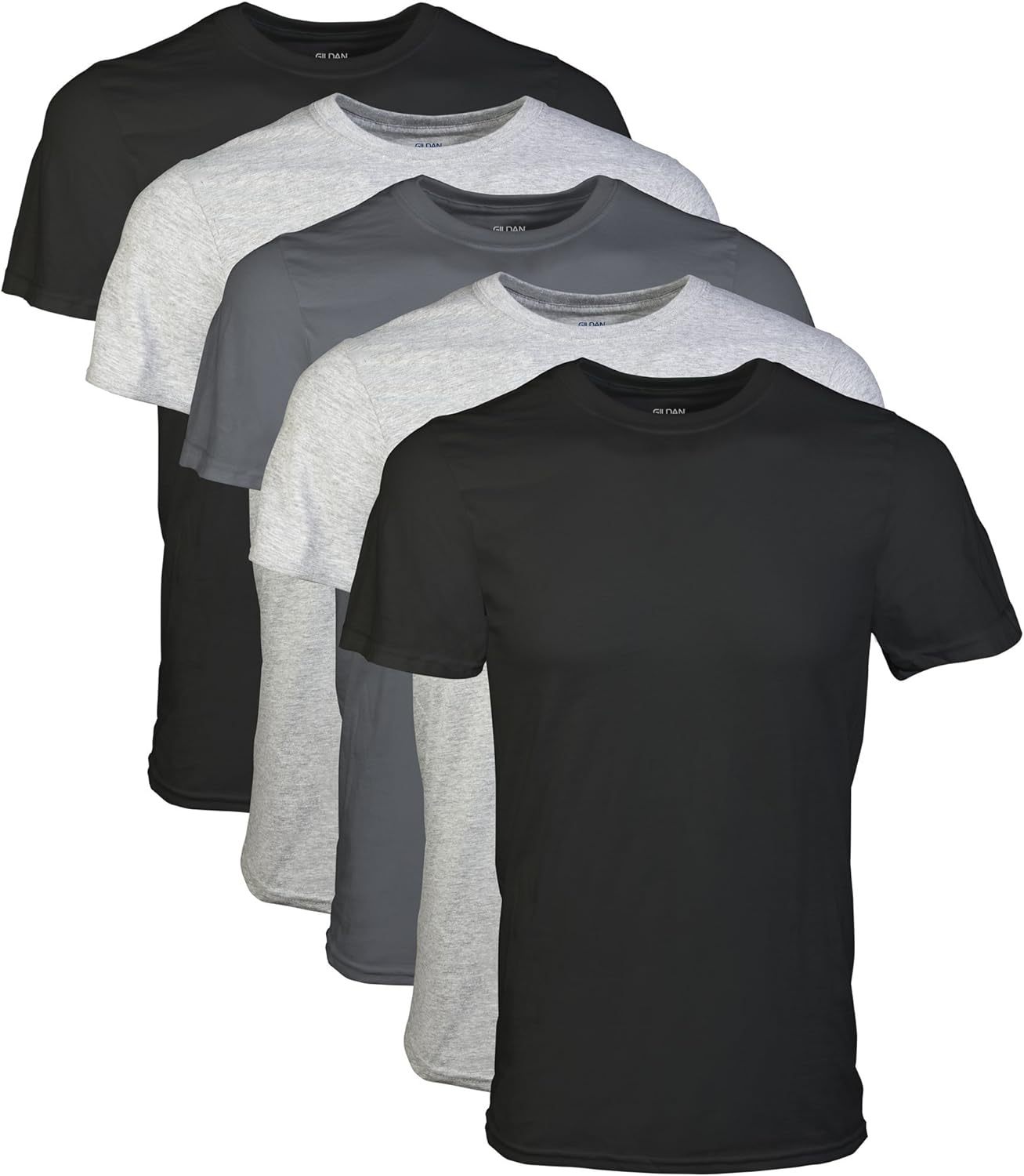 Classic Men's T-Shirt - New Heavyweight Short Sleeve Crew Neck Solid Men's T-Shirt Moisture Wicking, Tag Free, Also Available in Plus and Extra Long Sizes