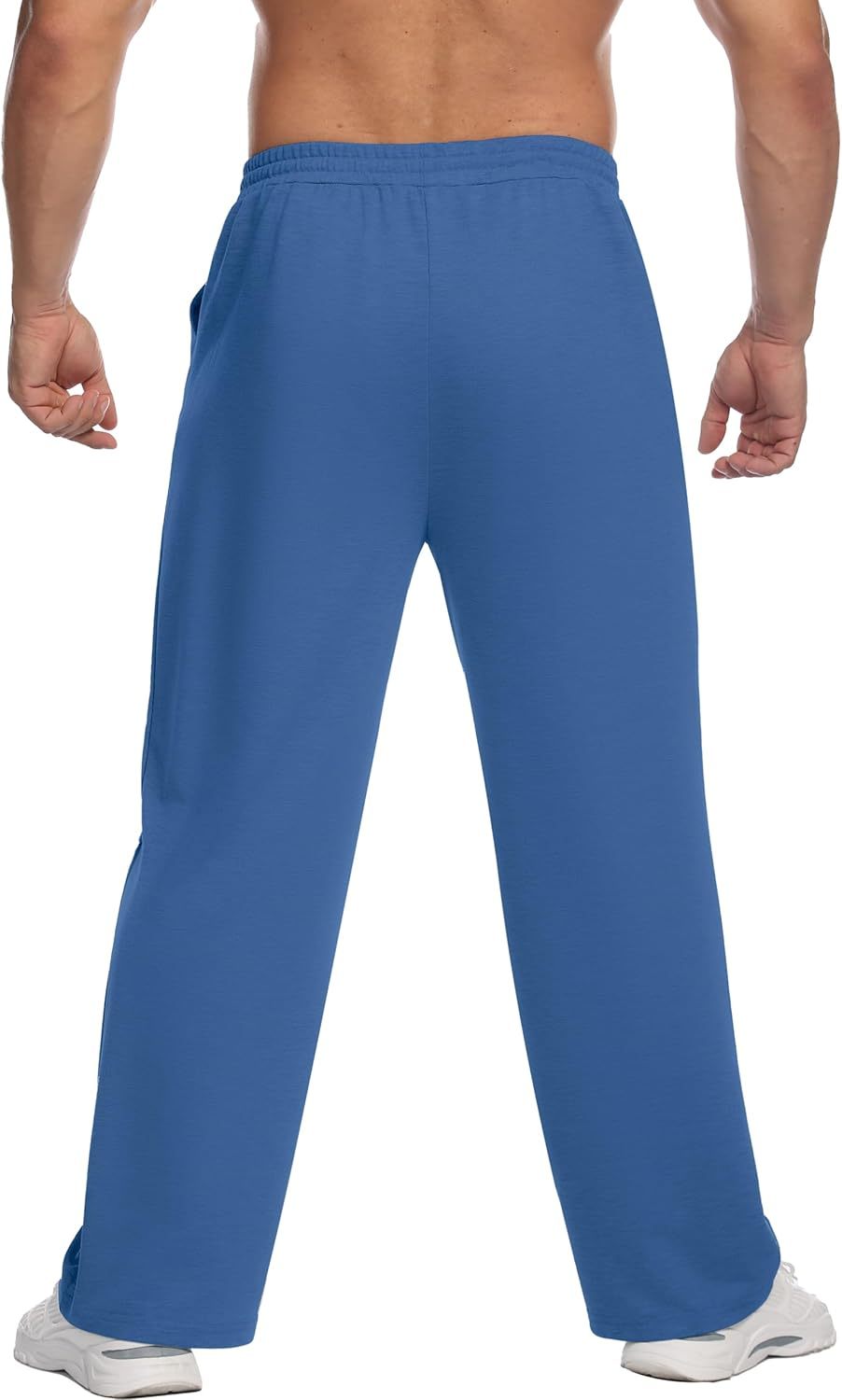 Deyeek Men's Lightweight Sweatpants Open Bottom Sweat Pants for Men Straight Leg Gym Sweatpants Lounge Pants with Pockets