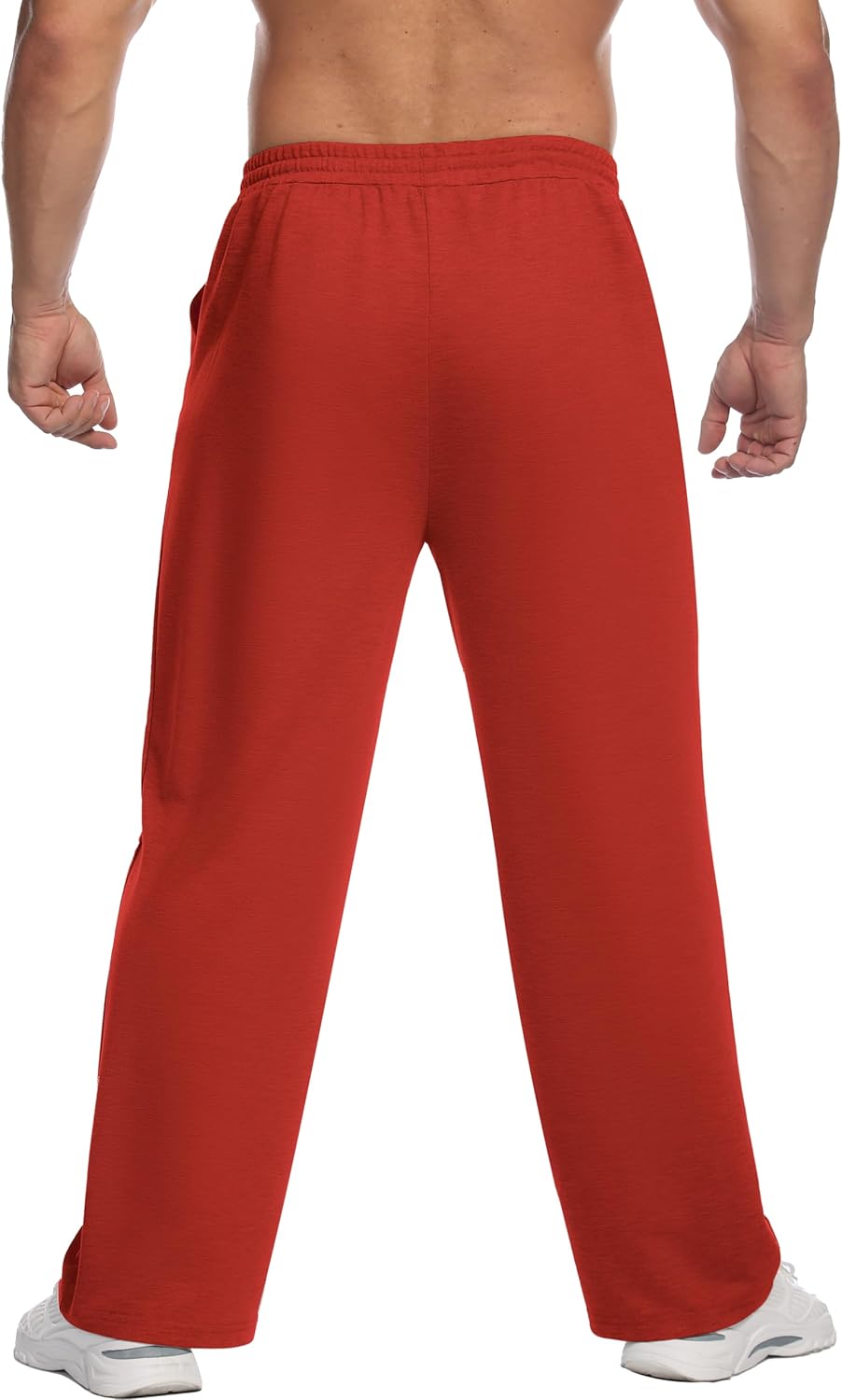 Deyeek Men's Lightweight Sweatpants Open Bottom Sweat Pants for Men Straight Leg Gym Sweatpants Lounge Pants with Pockets