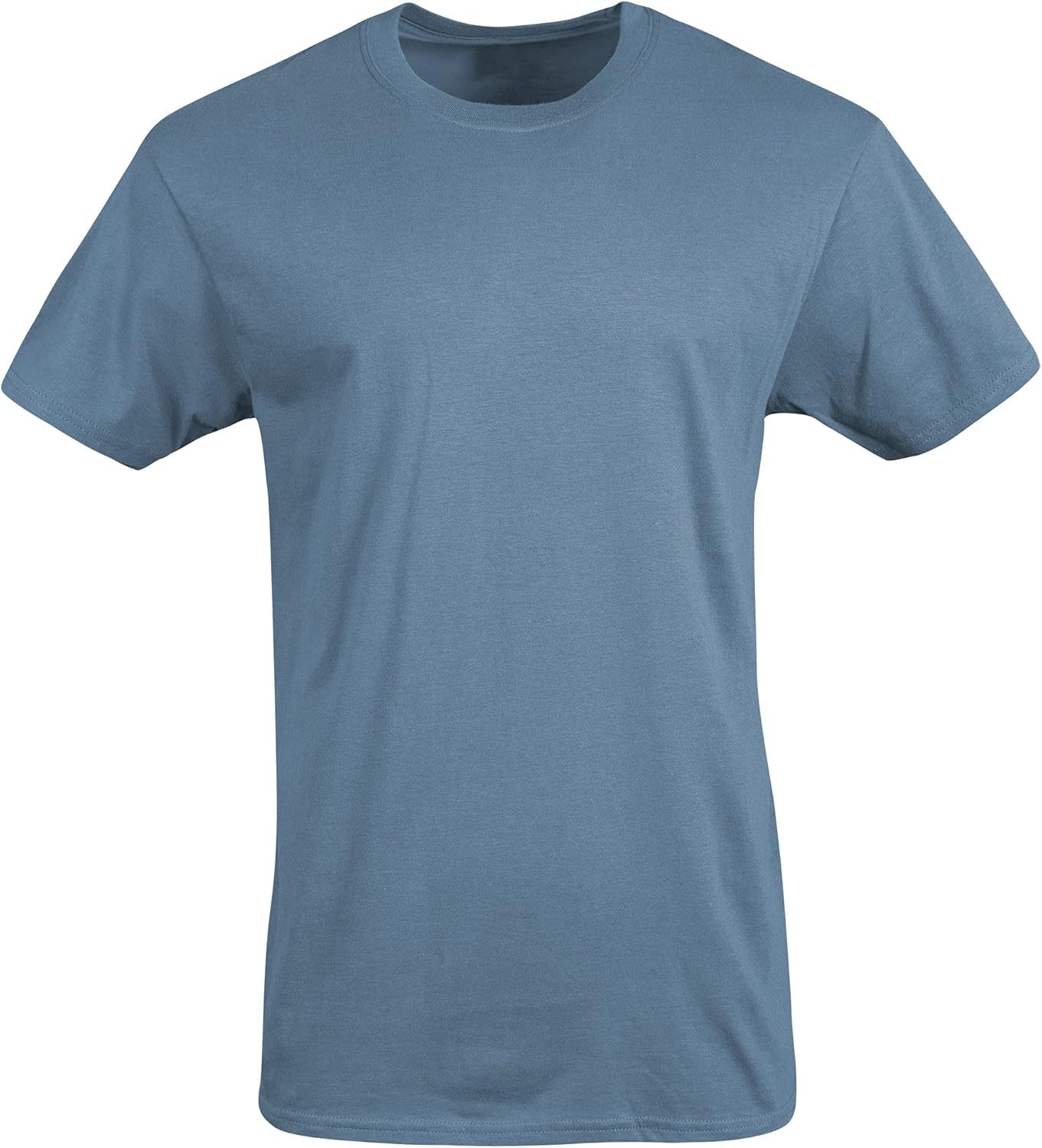 Classic Men's T-Shirt - New Heavyweight Short Sleeve Crew Neck Solid Men's T-Shirt Moisture Wicking, Tag Free, Also Available in Plus and Extra Long Sizes