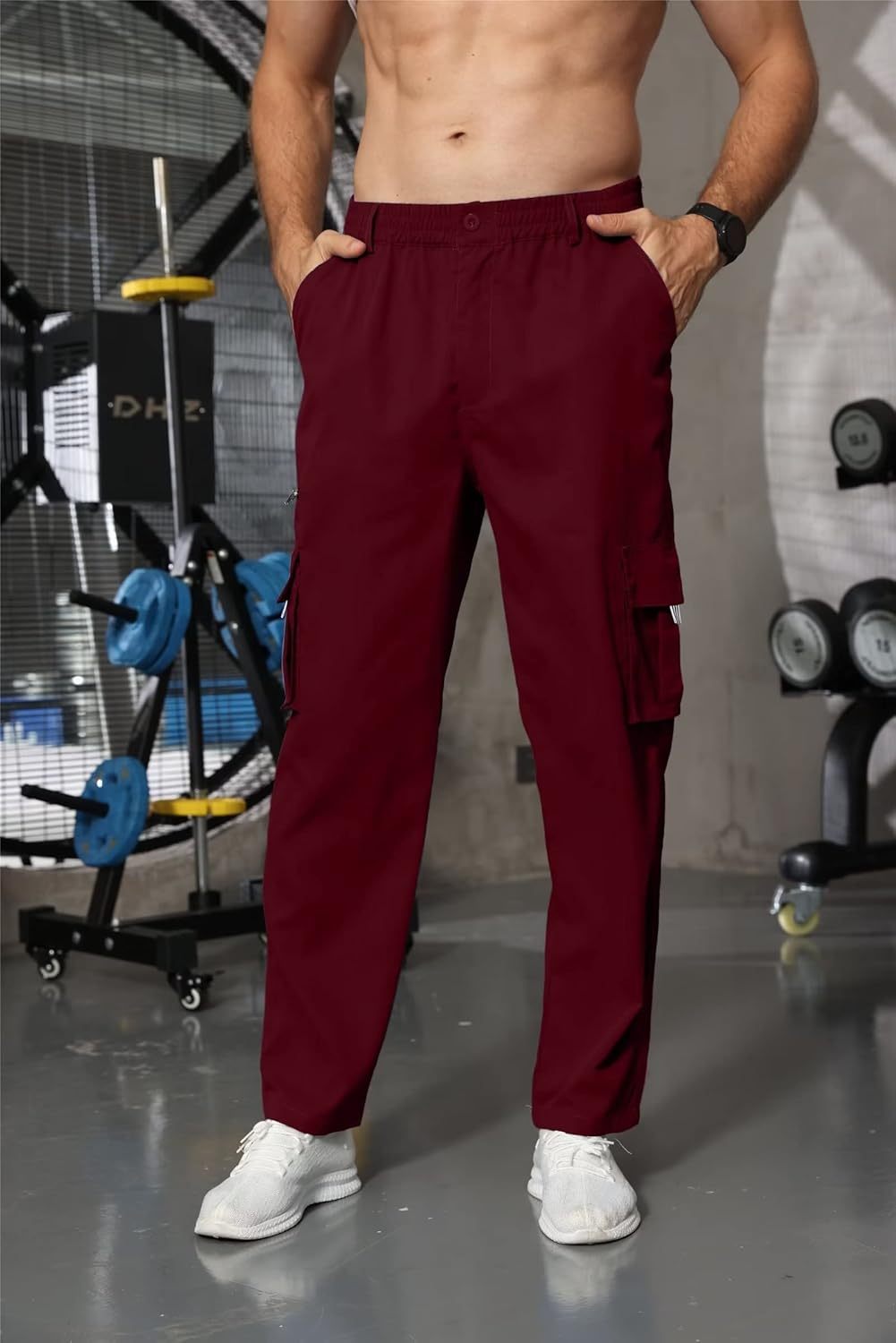 Men Outdoor Cargo Pant Lightweight Tactical Pant Hiking Jogger Classic Fit Multi Pockets