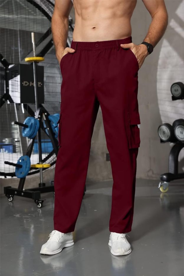 Men Outdoor Cargo Pant Lightweight Tactical Pant Hiking Jogger Classic Fit Multi Pockets