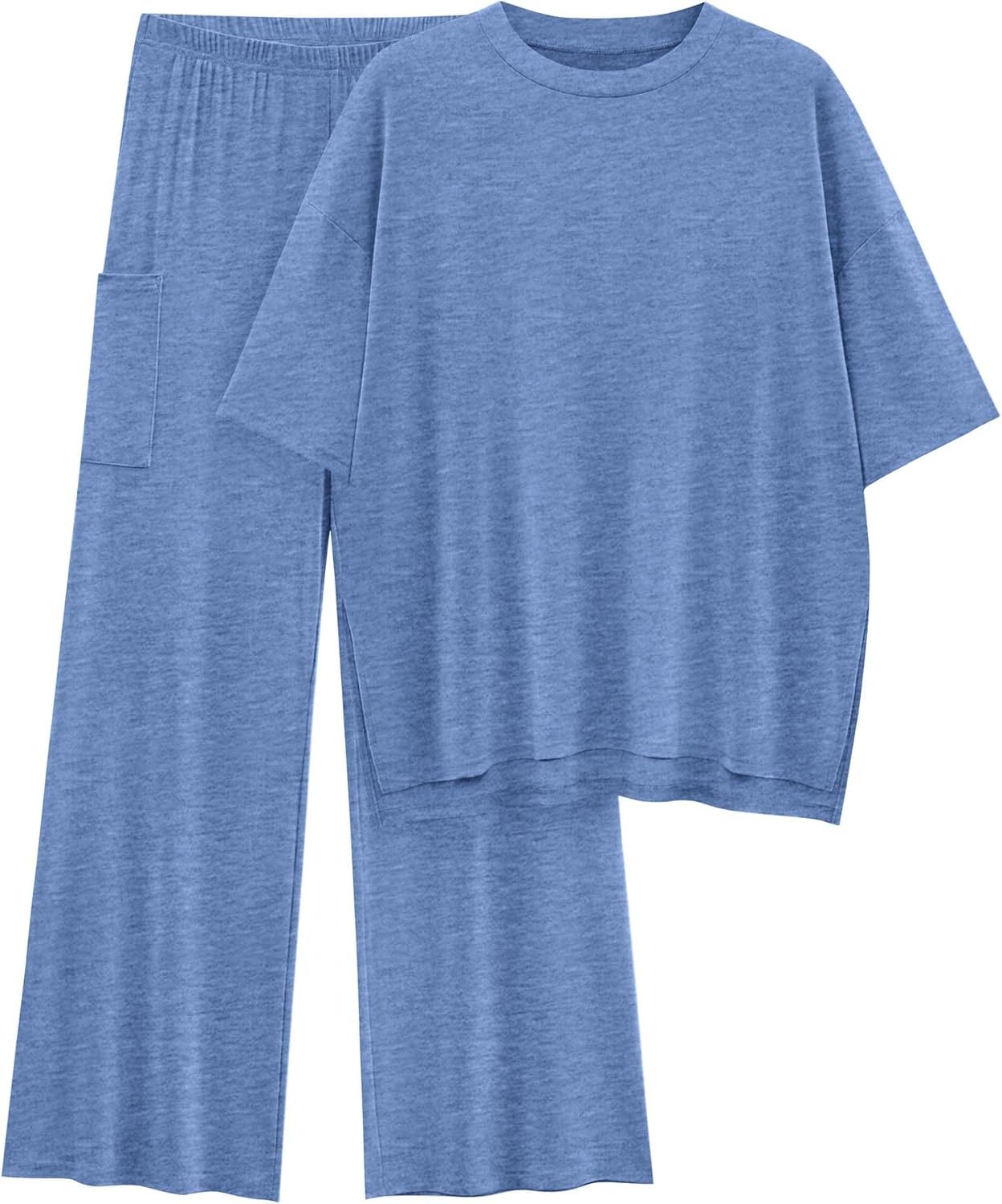 🔥 Flash Sale | Women's Comfy & Loose Two-Piece Set (Short-Sleeve Top + Pants)