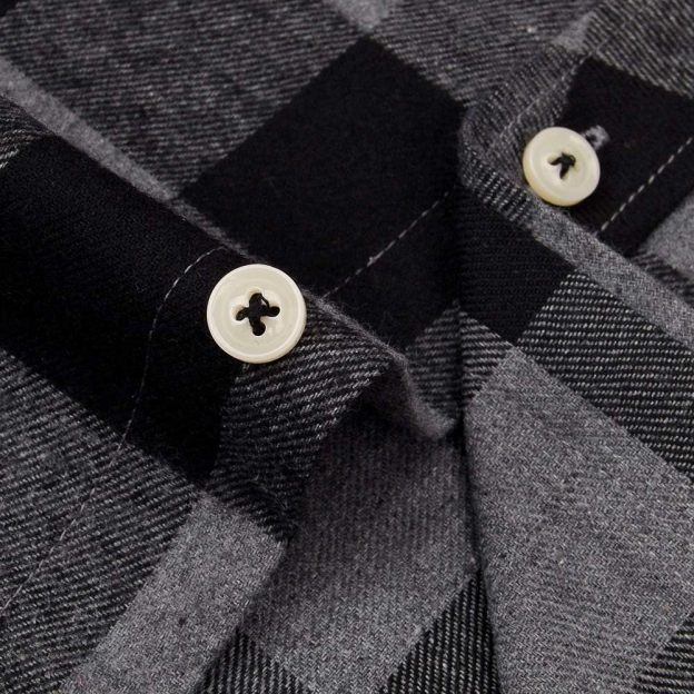 Alimens & Gentle Boy's Flannel Shirt Button Down Long Sleeve Plaid Casual Shirts