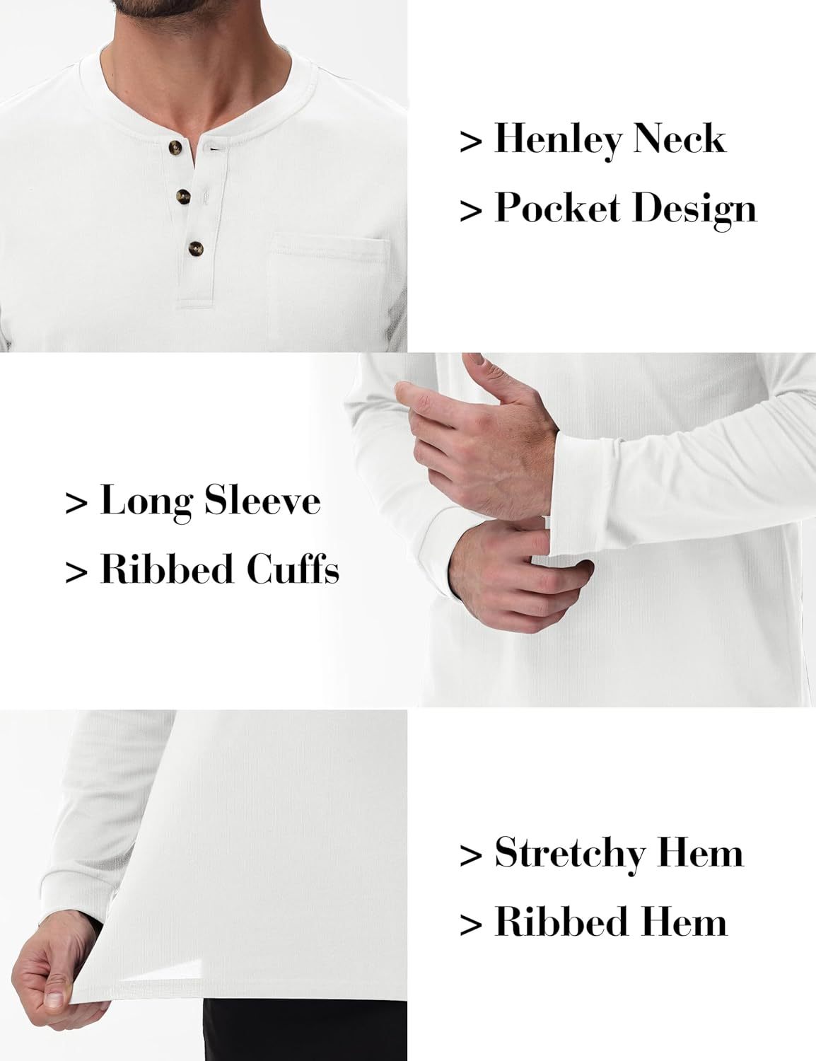 💫Clearance Sale-🔥12 PAIRS-$32.86⚡Men's Fashion Vintage Distressed Pocket Long Sleeve Henley Shirt