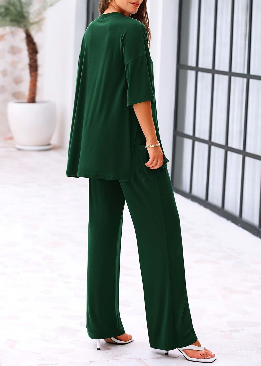 🔥 Flash Sale | Women's Comfy & Loose Two-Piece Set (Short-Sleeve Top + Pants)