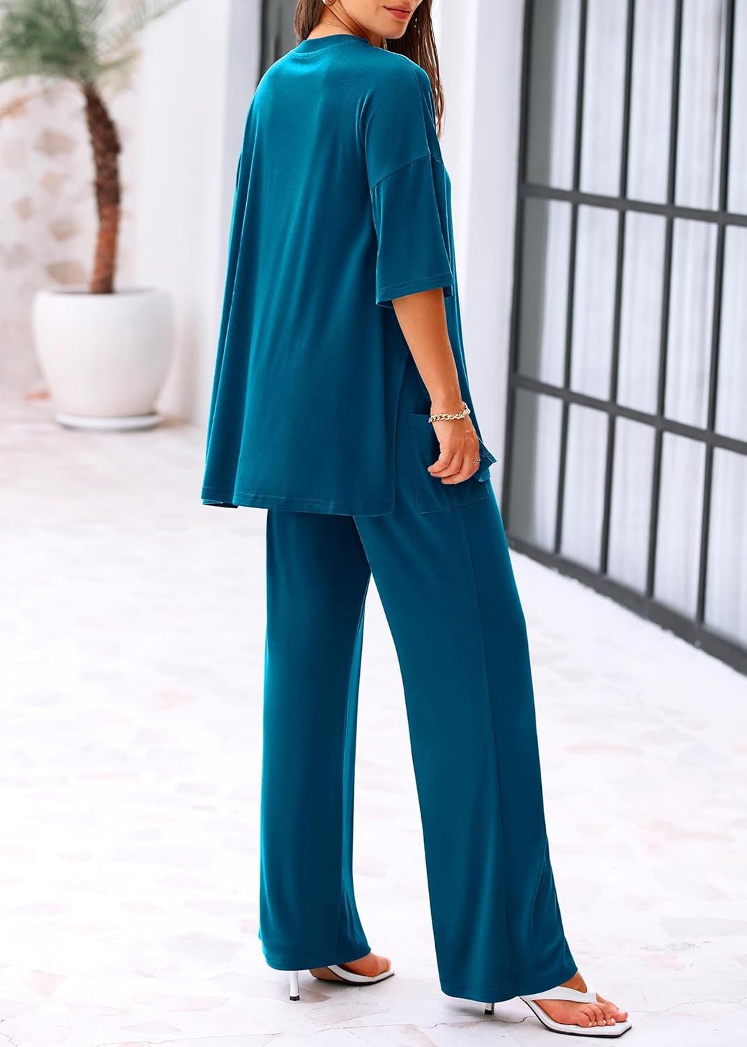 🔥 Flash Sale | Women's Comfy & Loose Two-Piece Set (Short-Sleeve Top + Pants)