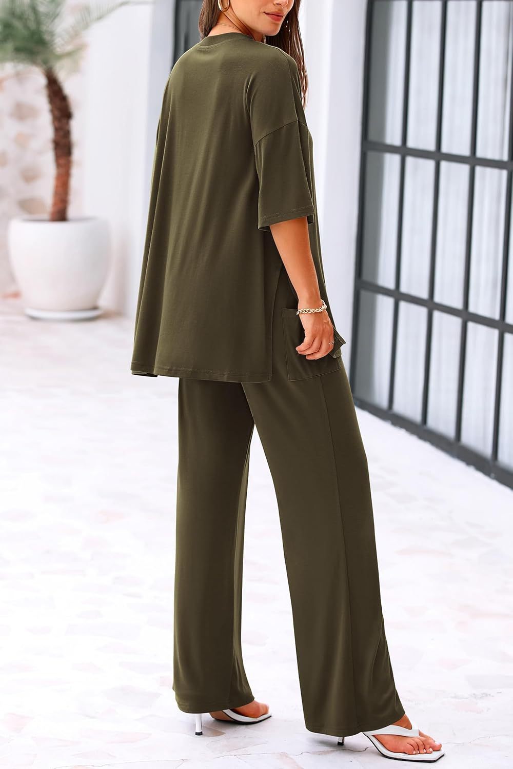 🔥 Flash Sale | Women's Comfy & Loose Two-Piece Set (Short-Sleeve Top + Pants)