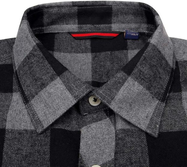 Alimens & Gentle Boy's Flannel Shirt Button Down Long Sleeve Plaid Casual Shirts