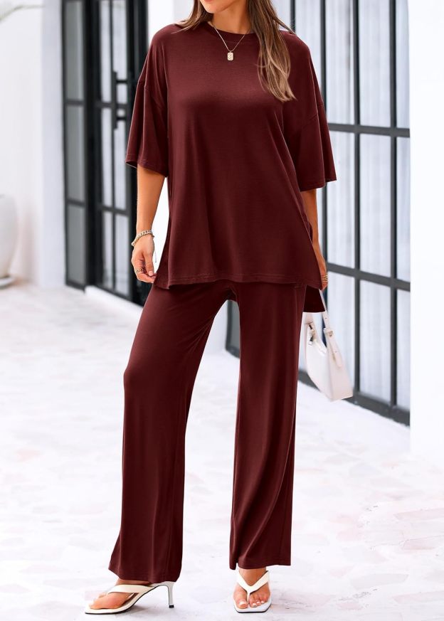 🔥 Flash Sale | Women's Comfy & Loose Two-Piece Set (Short-Sleeve Top + Pants)