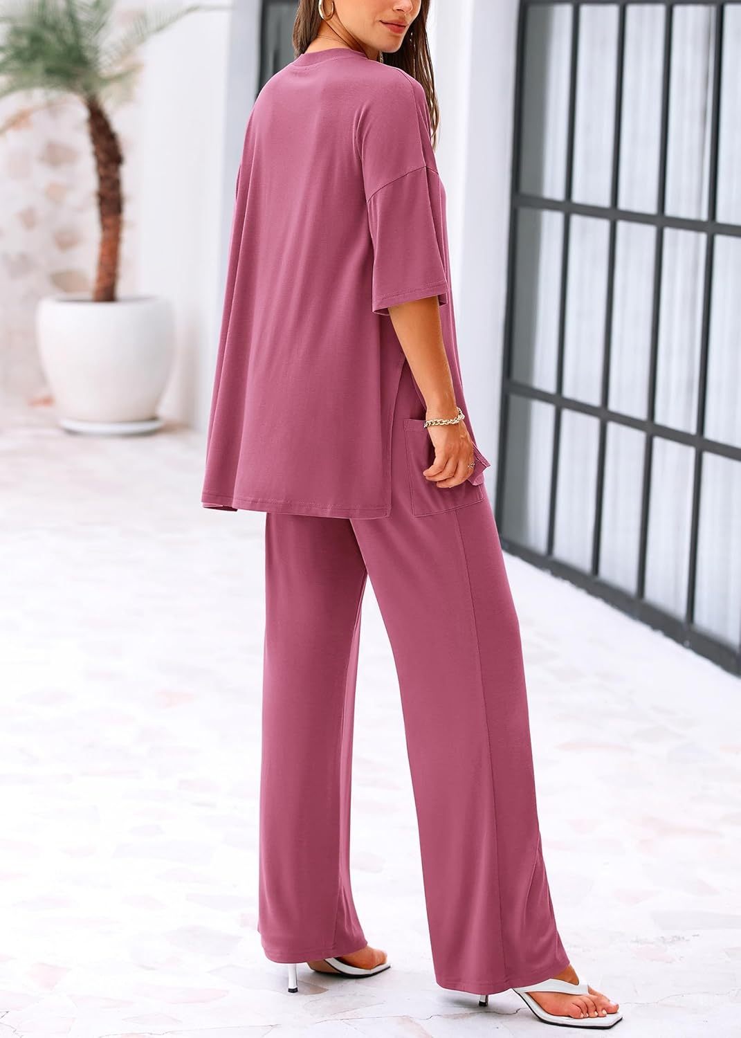 🔥 Flash Sale | Women's Comfy & Loose Two-Piece Set (Short-Sleeve Top + Pants)