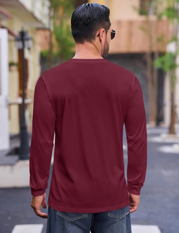 💫Clearance Sale-🔥12 PAIRS-$32.86⚡Men's Fashion Vintage Distressed Pocket Long Sleeve Henley Shirt